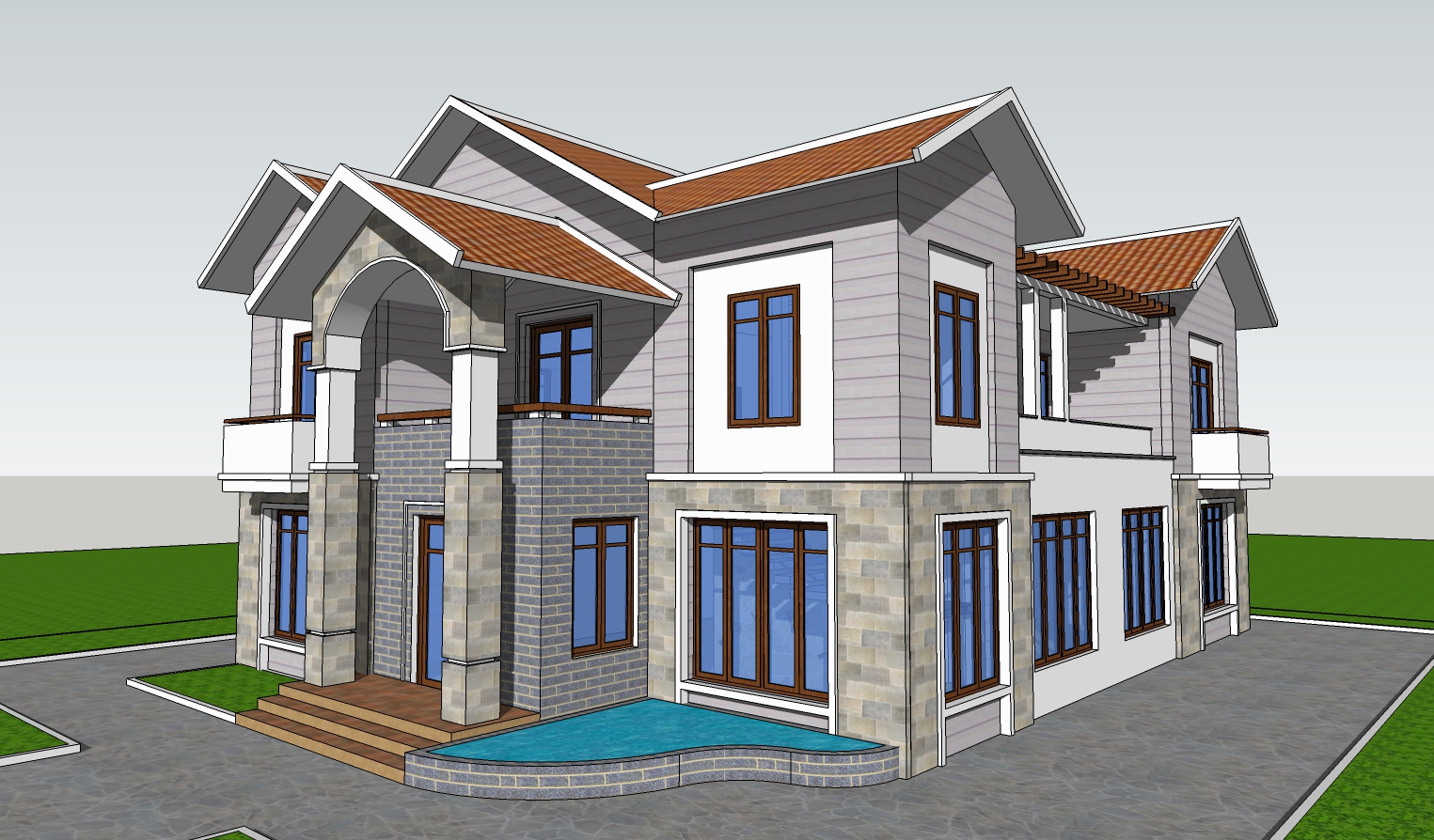 4-bedroom villa design
