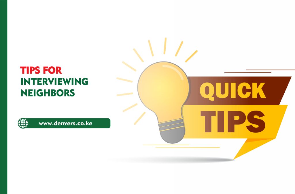 Tips for Interviewing Neighbors