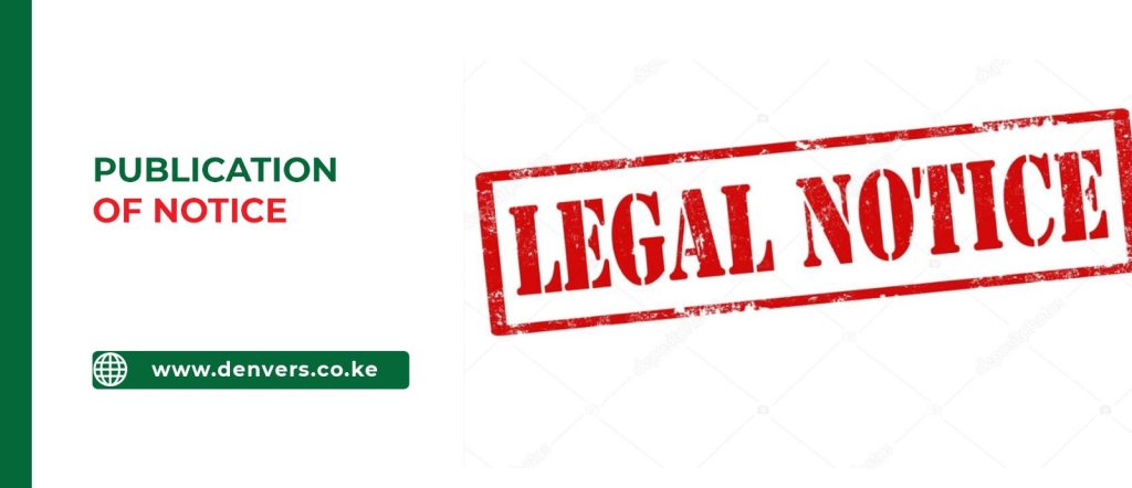 Publication of Notice